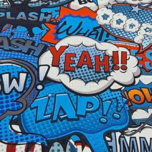 Comic Bunt Blau